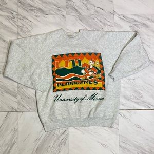 Vintage university of Miami hurricanes crewneck